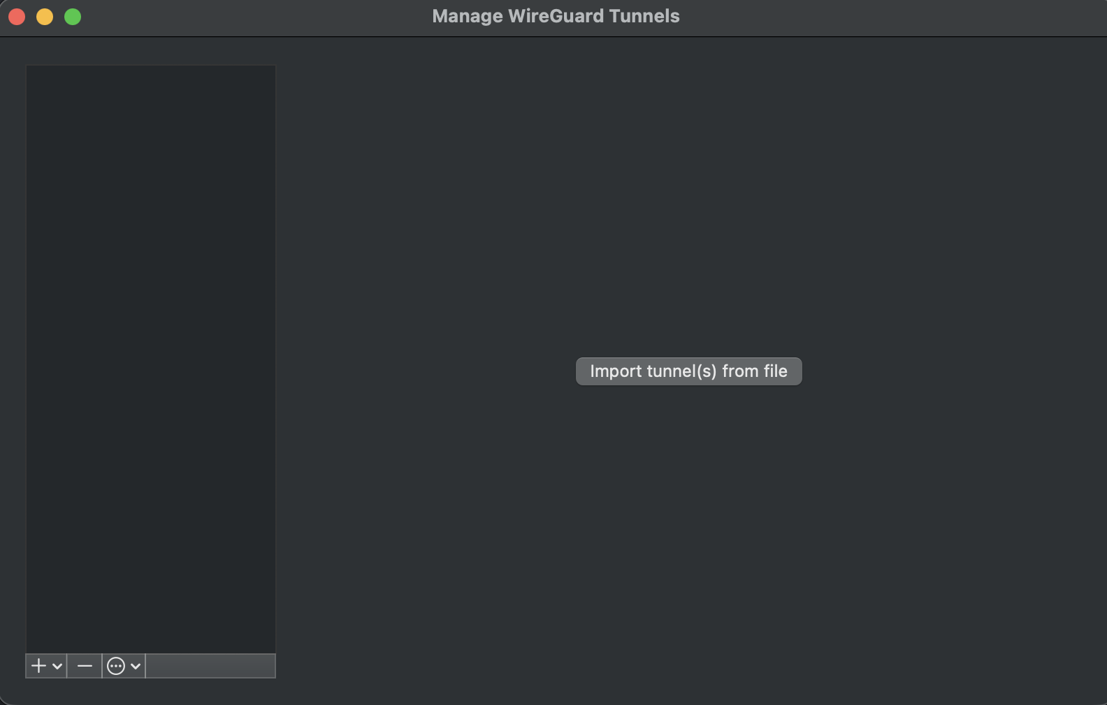 WireGuard first launch