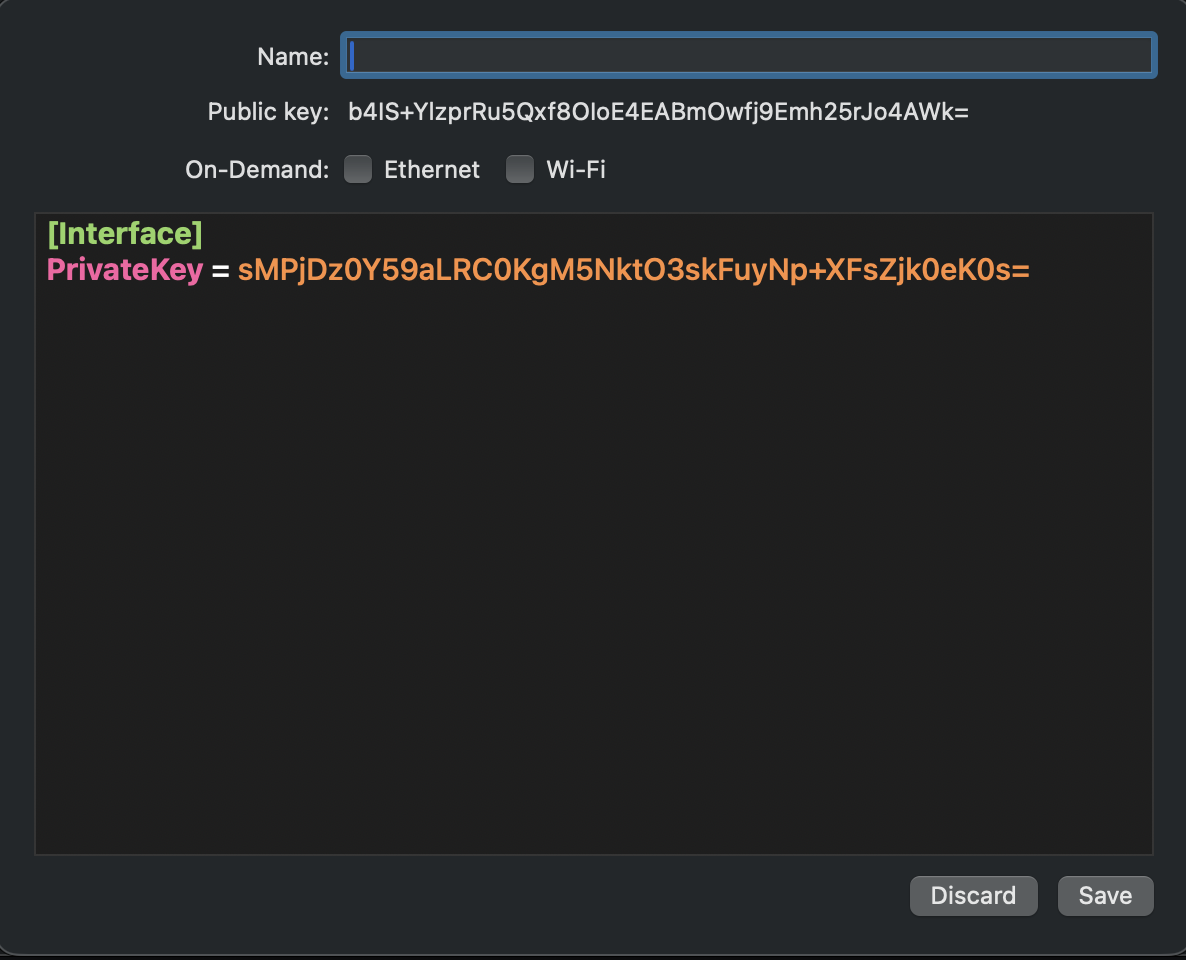 WireGuard initial config
