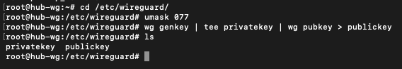Public and private key setup