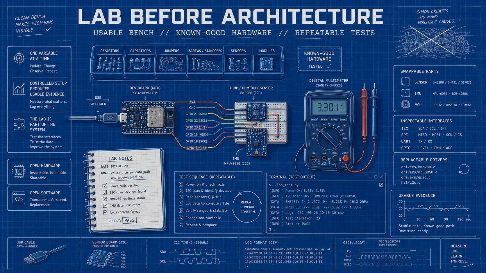 Organized lab graphic